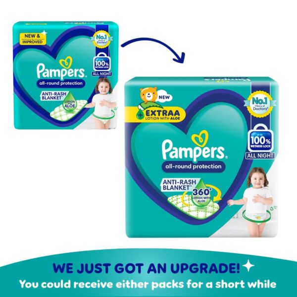 Pampers All round Protection Pants,Double Extra Large size baby diapers (XXL) 42 Count,15-25kg,Anti Rash diapers, Lotion with Aloe Vera