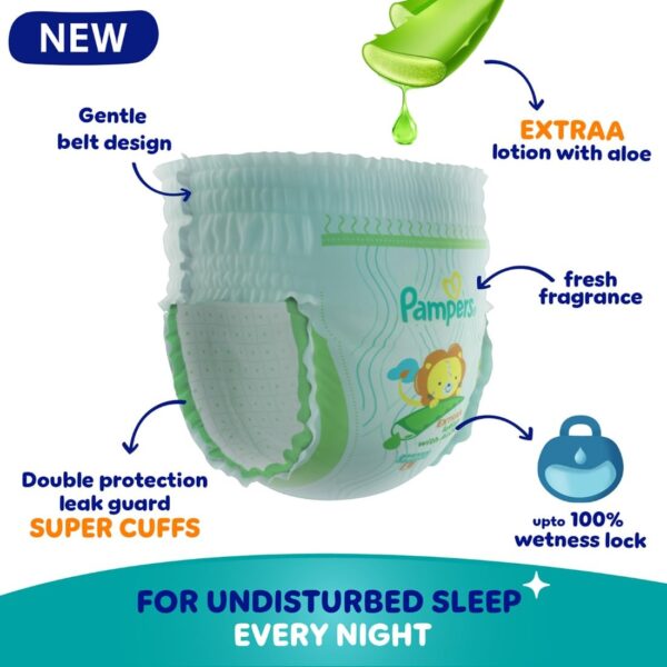 Pampers All round Protection Pants,Double Extra Large size baby diapers (XXL) 42 Count,15-25kg,Anti Rash diapers, Lotion with Aloe Vera