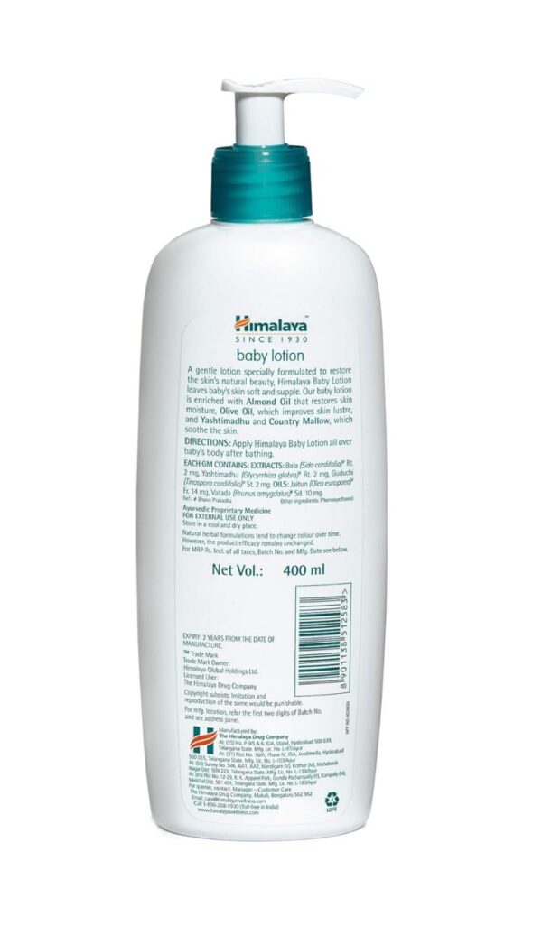 Himalaya Baby Shampoo (400 ml) & Baby Powder (400g) & Herbals Baby Lotion (400ml)